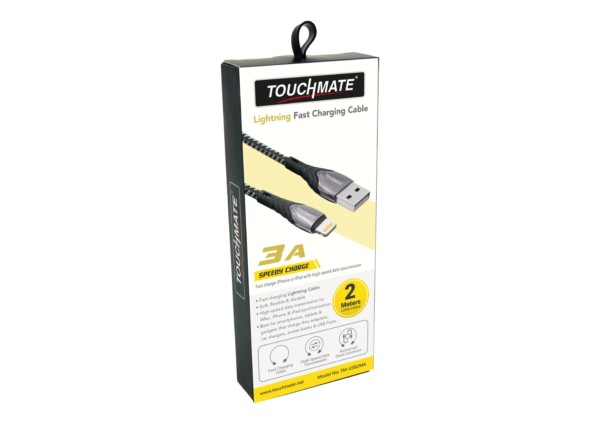 TOUCHMATE SPEEDY 3A LIGHTNING USB CABLE 2M IPHONE CORD(FREE DELIVERY)