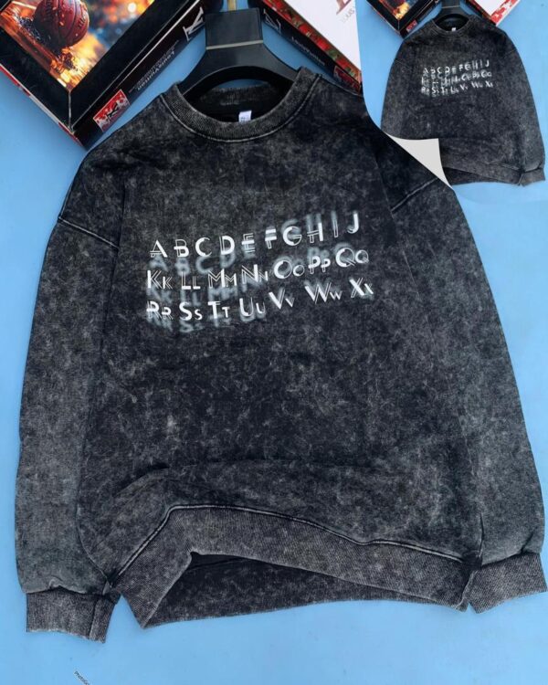 Men Vintage Cotton Sweatshirt Crewneck Long Sleeve Heavyweight Wash Pullover Top Basic T Shirt(FREE DELIVERY)