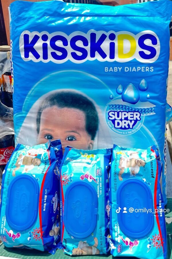 Combo package 1 Kiss kids jumbo pack plus 3pcs angel wipes (FREE DELIVERY)