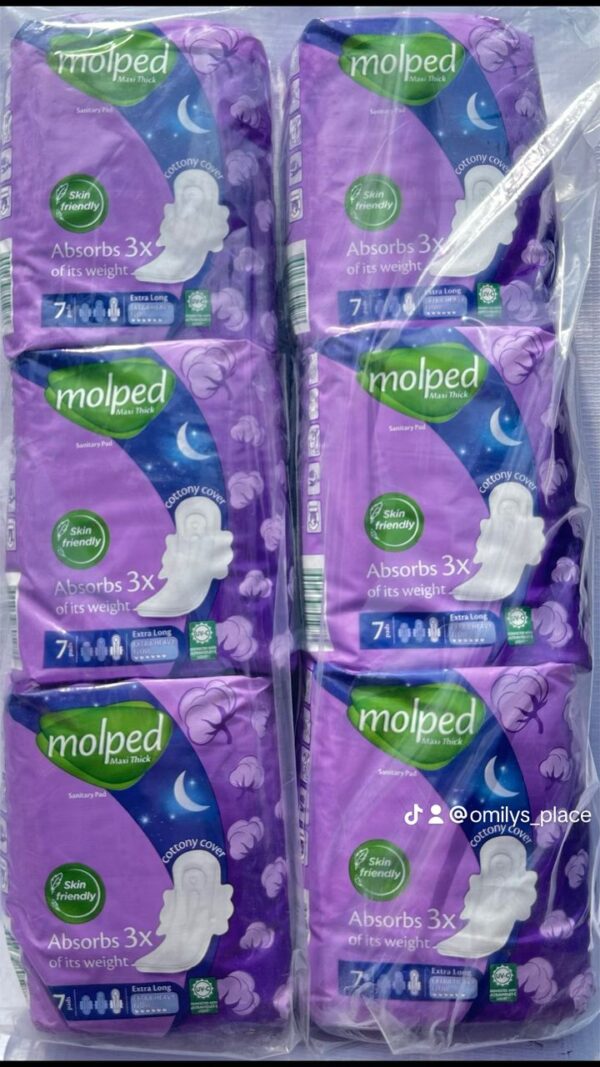 Molped Maxi Thick Sanitary Pad Valued Pack 6pcs (FREE DELIVERY)