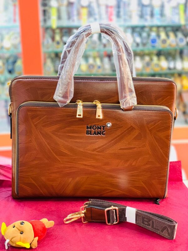 Genuine Leather Luxury Mont Blanc Laptop Bag/Men(free delivery)