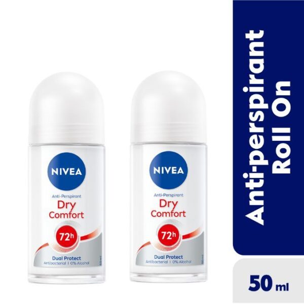 NIVEA Dry Comfort Roll-on For Women, 72h- 50ml (Pack Of 2)
